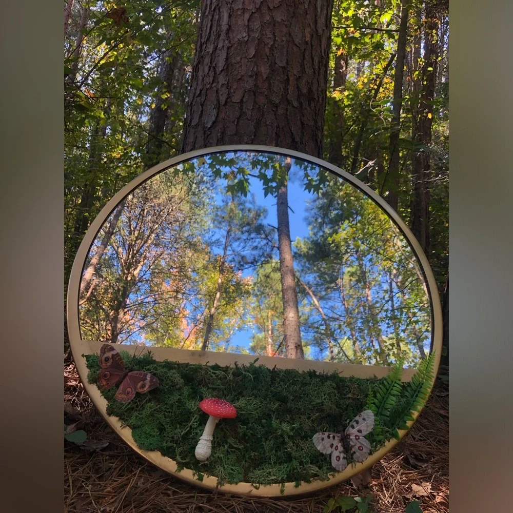 Fairy Moss Mushroom Mirror